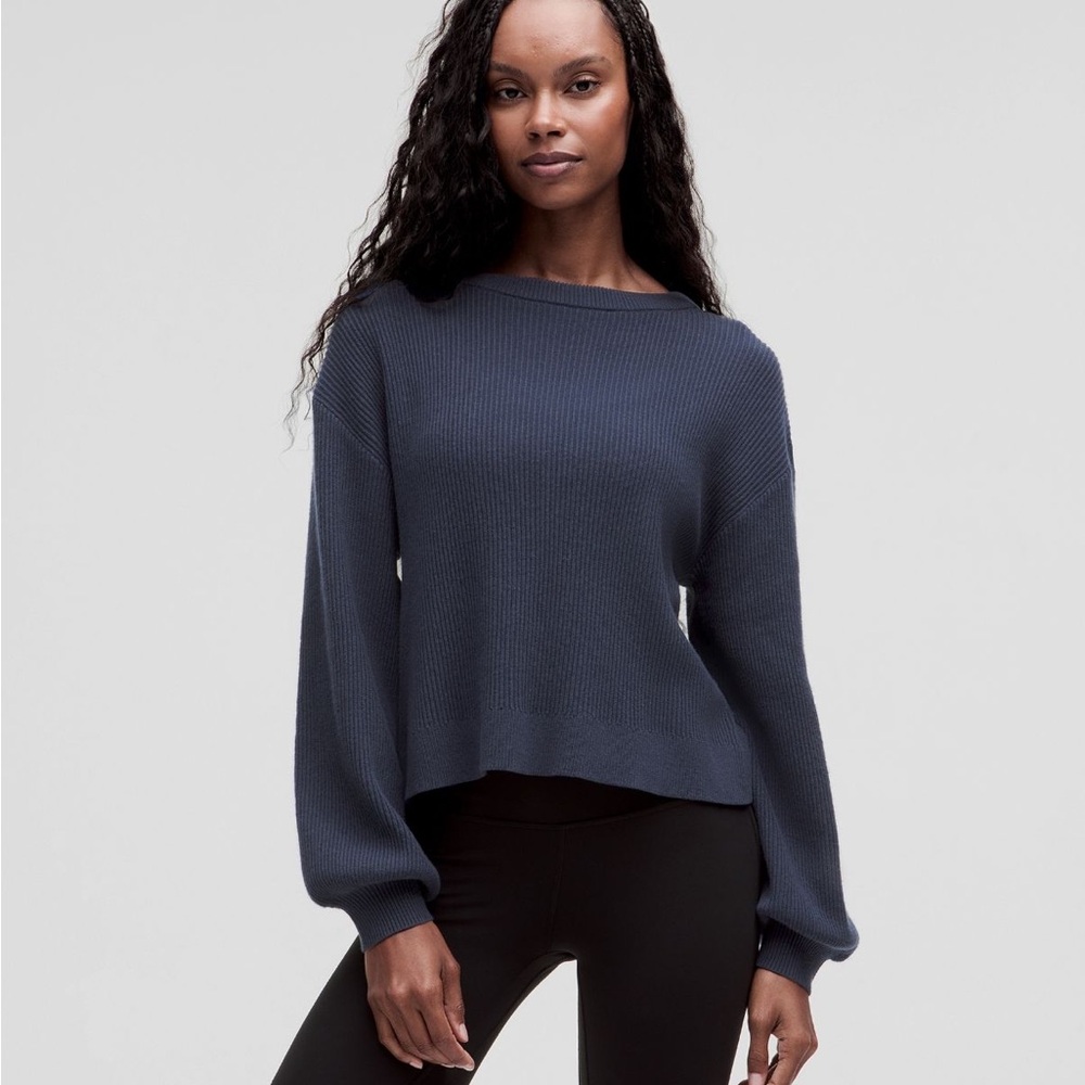 Lululemon Athletica Deep Blue Reversible Crossover Sweater
